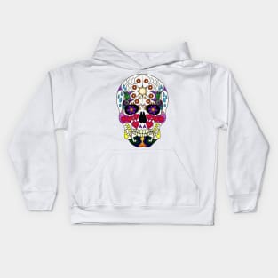 Colourful Sugar Skull - Third Eye Kids Hoodie